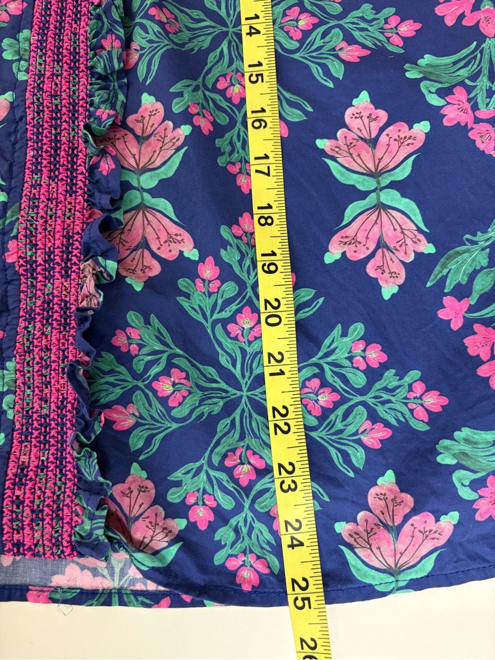 TODAY SALE 🎈🎈Entro Pink Floral Puff Sleeve Cottagecore Blouse Size Large - Picture 8 of 9